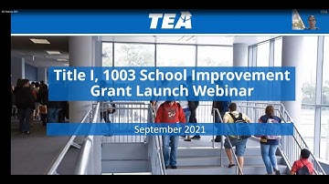 Title I, 1003 School Improvement Grant Launch Webinar (2021/2022)