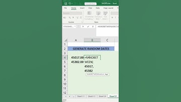 #shorts  Generate Random Dates #excel #exceltips #advancedexcel #exceltricks #exceltutorial