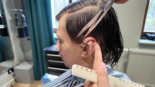 ASMR Gentlemans Haircut, No Talking, No Clippers, No Hairdrier.