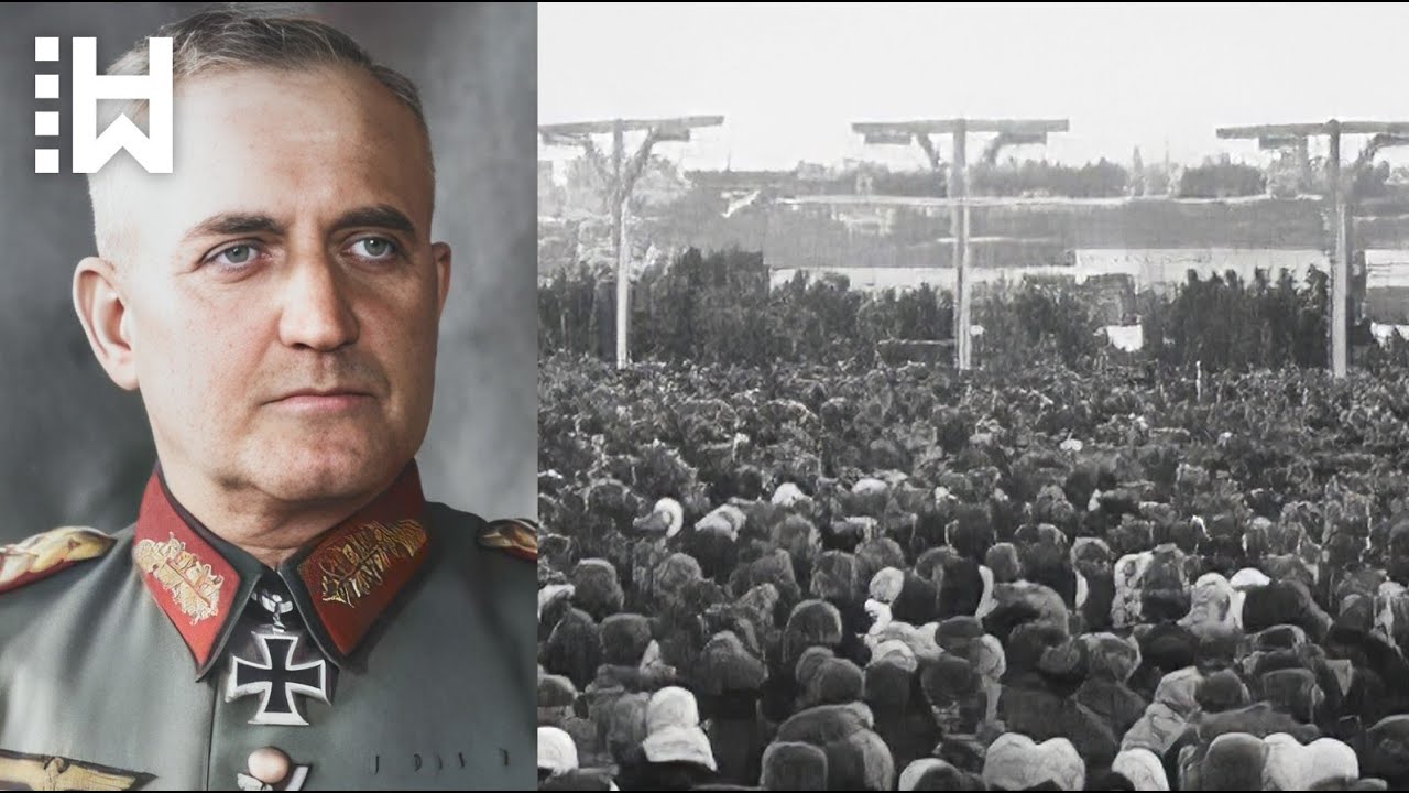 Ejecución pública del general nazi que masacró 9500 mujeres y niños y luego los llamó bocas inútiles