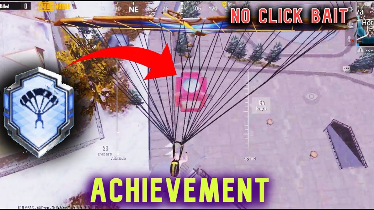 Landing at the red Newspaper stand in cantra, Vikendi, Threat From Above Achievement PUBGMobile