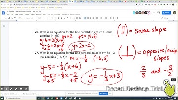 IN CLASS VIDEO Geometry Chapter 3 Review