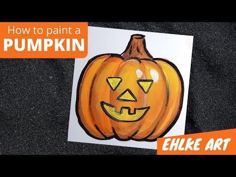 How to PAINT a PUMPKIN for KIDS