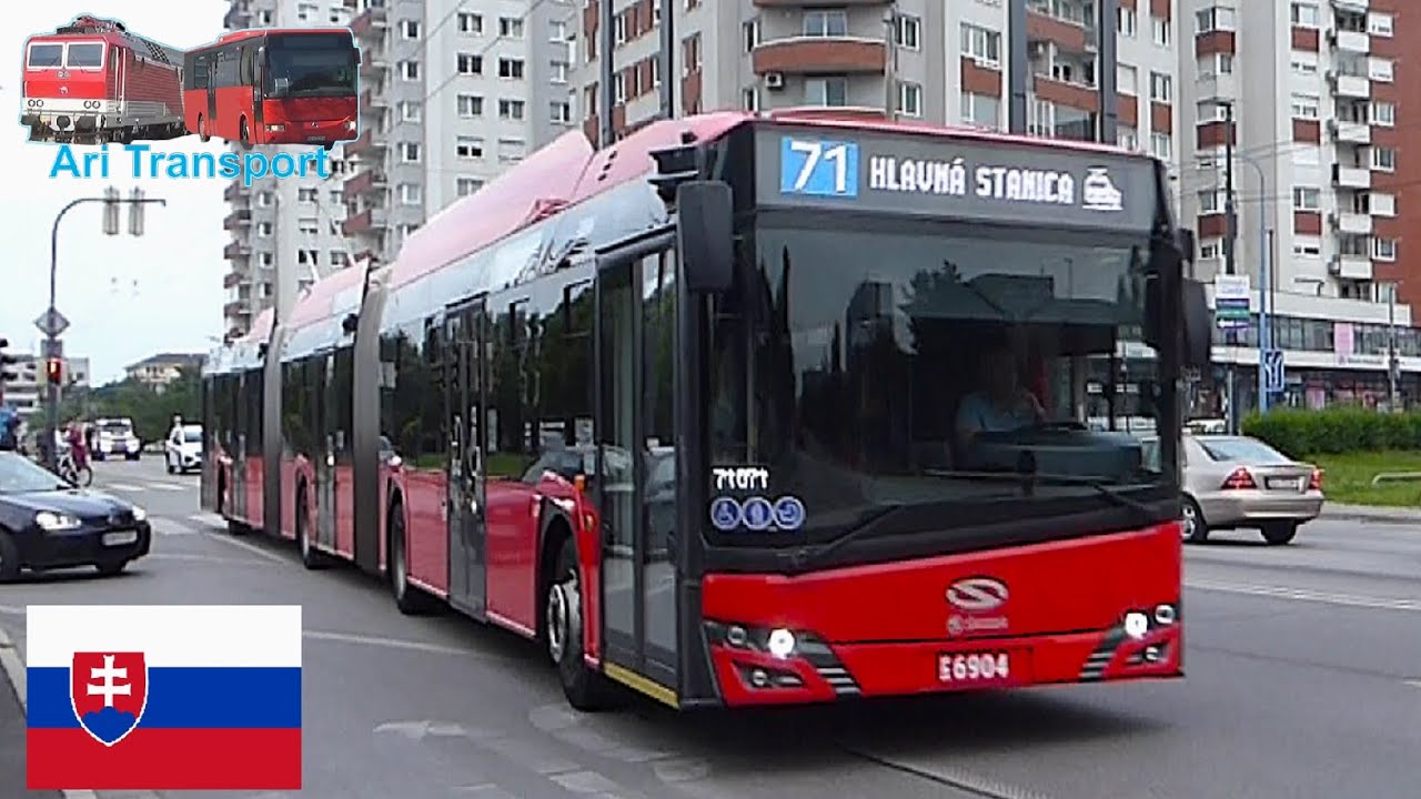 Trolleybus Solaris Trollino 24 ride in Bratislava (Jazda Trolejbusom MHD v Bratislave) Linka 71 #7