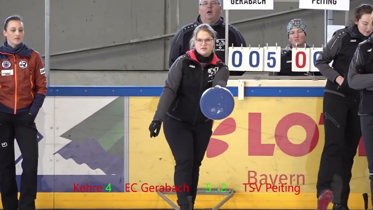Eisstock Europacup 2023 Damen Vorrunde EC Gerabach gegen TSV Peiting