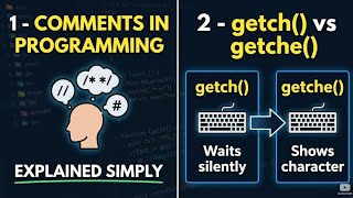 Comments in C Programming | getch( ) vs getche( ) differences Explained in Hindi/Urdu #cprogramming 