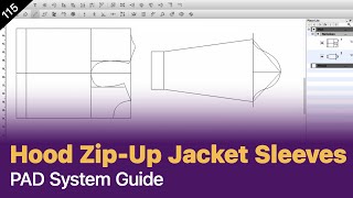 Hood Zip-Up Jacket Sleeve Patterns from Scratch | PAD System Tutorial
