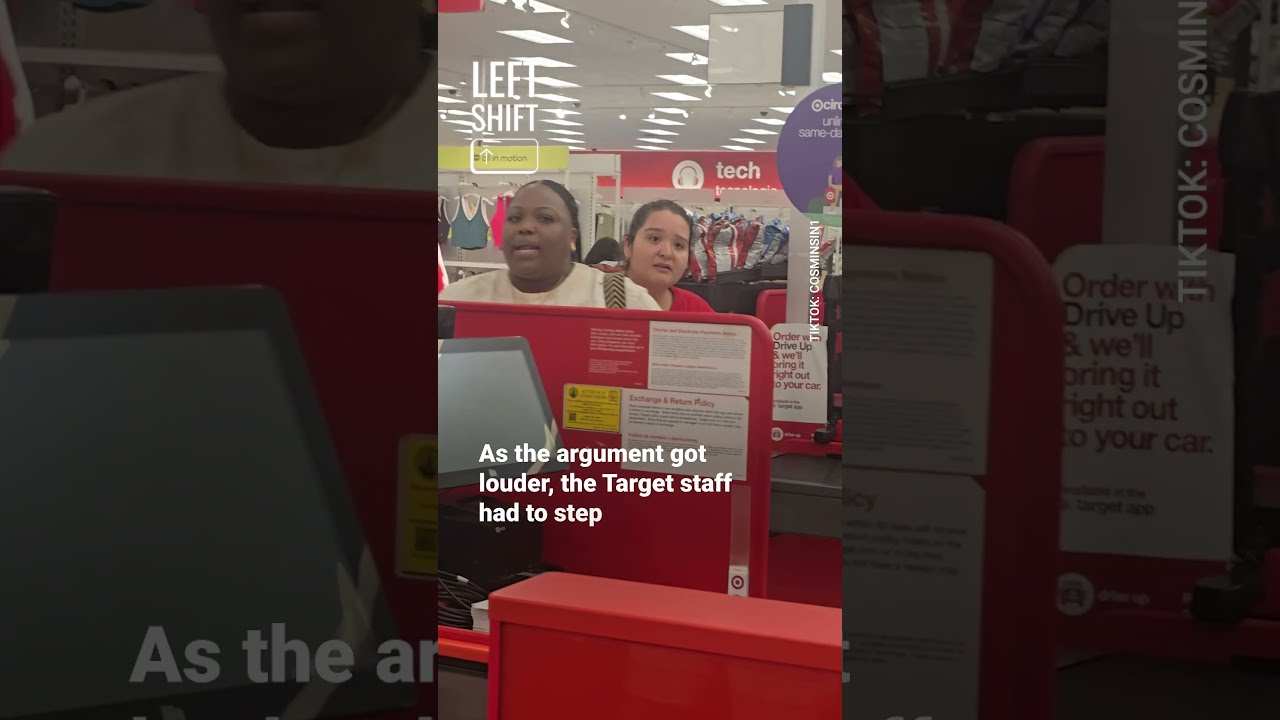 WOMAN CONFRONTS MAN FOR BRINGING HIS DOG INTO TARGET STORE