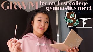 GET READY WITH ME FOR MY FIRST EVER COLLEGE GYMNASTICS MEET!