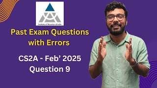 CS2 | IAI | Past Exam Question | Feb 2025 | Question 9 | Time Series | Multivariate