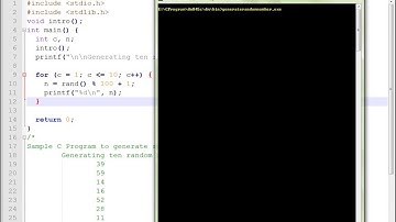 TAMIL GENERATE RANDOM NUMBERS C PROGRAM