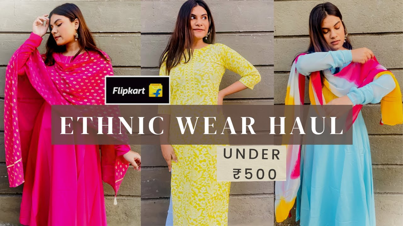 Everything *Under ₹500* Flipkart Kurti Set Haul 2022 | Summer Fashion |  Antar Sahu | Ethnic Wear | - YouTube