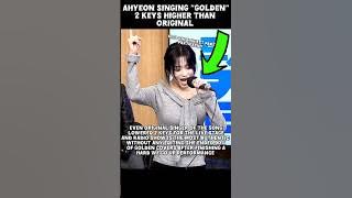 AHYEON SINGING #golden 2 KEYS HIGHER😧#babymonster #ahyeon #shorts #fyp