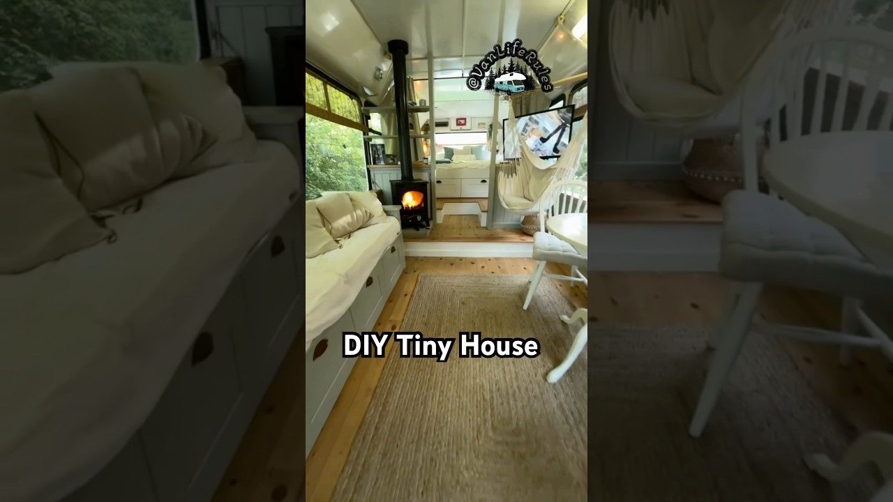 From Scrap to Stunning: City Bus Transformed into a Cozy Home on Wheels! 🚌✨ 