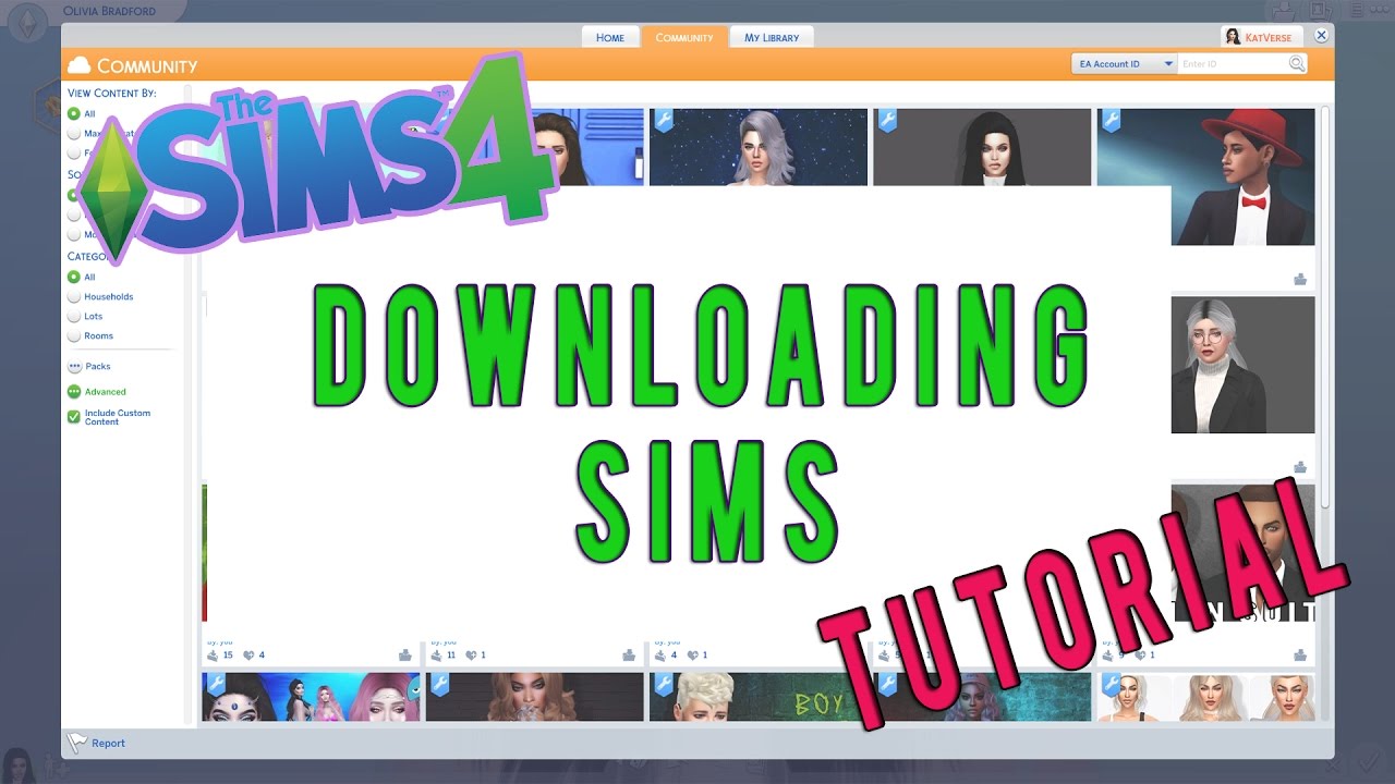 Como fazer download de The Sims 4 Gallery