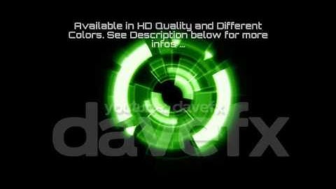 DAVE FX - Interface Data Loader Green Glow Circular Round with Light Rays