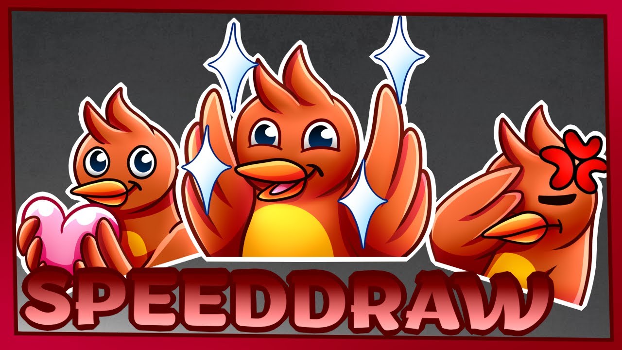 Fugleunge Emote's | Love, Hype & Palm |  Moccie Draws