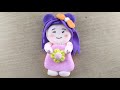 Making doll using clay cute girl shorts satisfying youtubeshorts art minjo art