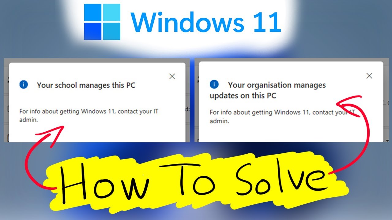 Fix Windows 11 Error "Your Organization Manages Updates on This PC ...