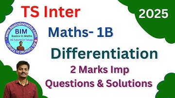 TS Inter Maths 1B || Differentiation: 2 Marks Important Questions and Answers