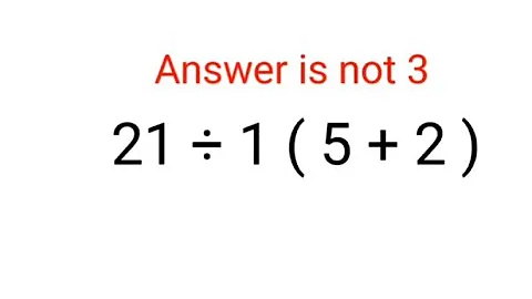 21 ÷ 1 (5 + 2) The answer is not 3. Many got it wrong! Ukraine Math Test #math #percentages #ukraine