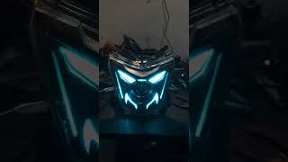 Tvs Ntorq all model headlight / 3colour blue lens projector/ mobile control rgb drl with 142 pattern