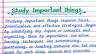 Study Important Things Learn Important Things How To Stay Focused And Study Like A Pro