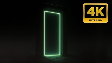 Sci-Fi Neon Doorway Loop | Futuristic Background Video 4k
