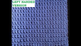 Left handed crochet, a QUICK Beautiful cluster blanket.