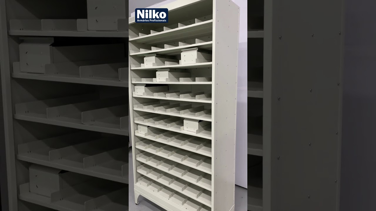 ニコ Gaveteiro Organizador Industrial com 72 Gavetas | Nilko Armários