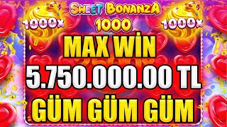 Sweet Bonanza 1000 Mi̇lyoner Oldum 5.750.000 Dünya Rekoru Kirdik Max Wi̇n