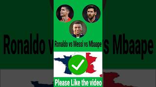 Messi vs Mbaape vs Ronaldo #youtubeshorts #footballer