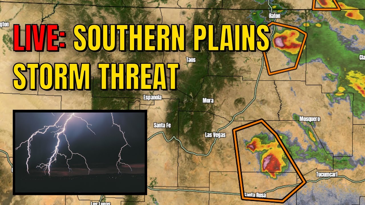 LIVE: SEVERE STORM THREAT across the southern Plains tonight - YouTube