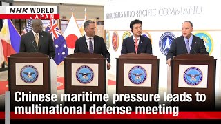 Chinese maritime pressure leads to multinational defense meetingーNHK WORLD-JAPAN NEWS