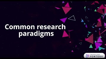 Common research paradigms