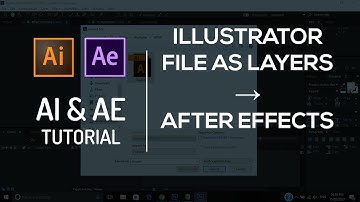 Import Illustrator file (.ai) as Layers to After Effects | Tutorial