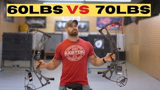 60 lb vs 70 lb Draw Weight Hoyt RX8 | Bow Hunting | THIS vs THAT
