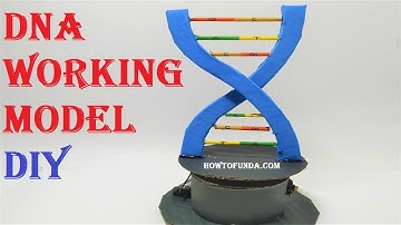 dna working model 3d making for science project | DIY at home easily | simple | dc motor howtofunda