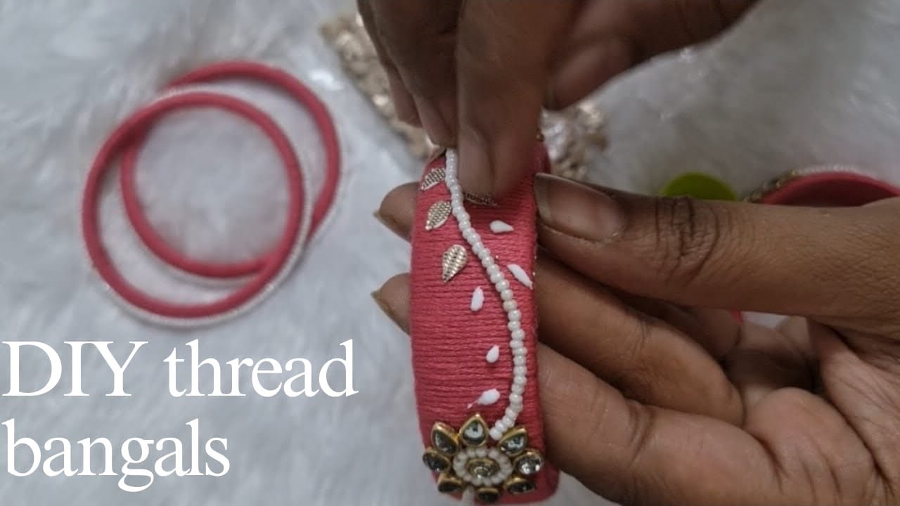 How to make thread bangals# thread jewellery # fabric jewellery 