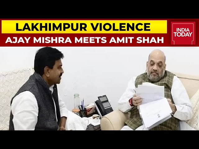 Lakhimpur Kheri Violence: Union MoS Ajay Mishra Meets Union Home Minister Amit Shah In Delhi class=