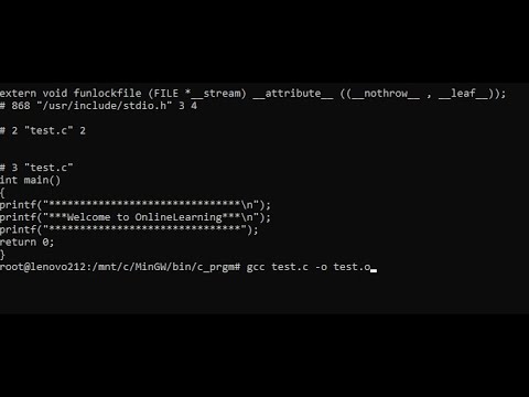 C program Compilation with GCC