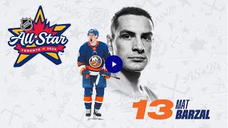 NY Islanders' Mathew Barzal Named to '24 NHL All-Star Game