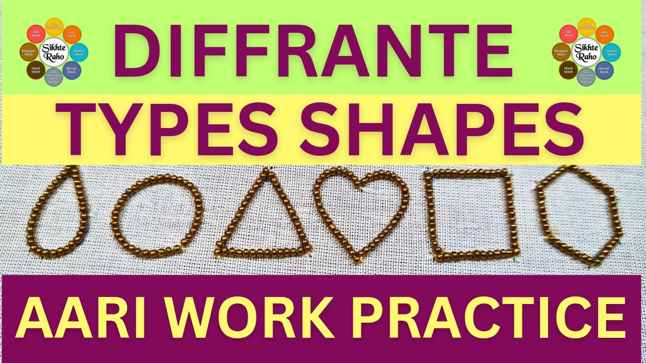 Aari Work Different Type Shapes || Aari Work Practice || Aari Work For ...