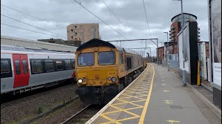 GBRf Class 66 engineers train at Chelmsford Station.
