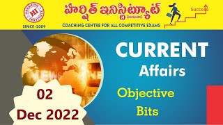 Current Affairs Objective Bits in Telugu | 02 December 2022 Static GK | Daily Current Affairs screenshot 4