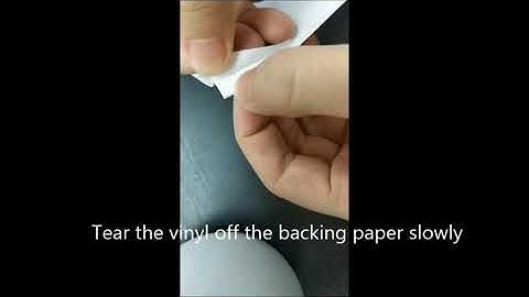 how to tear the printed vinyl off the backing paper
