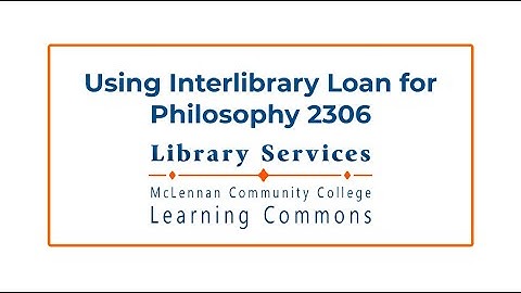 PHIL 2306 - Using Interlibrary Loan