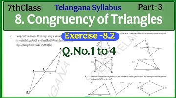TS, 7thclass, Congruency  of Triangles, Exercise -8.2, SAS Congruency  @mathsworldmakessmartintelugu