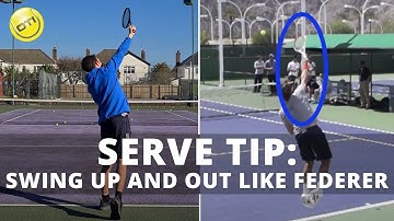 Serve Tip: Swing Up And Out Like Federer