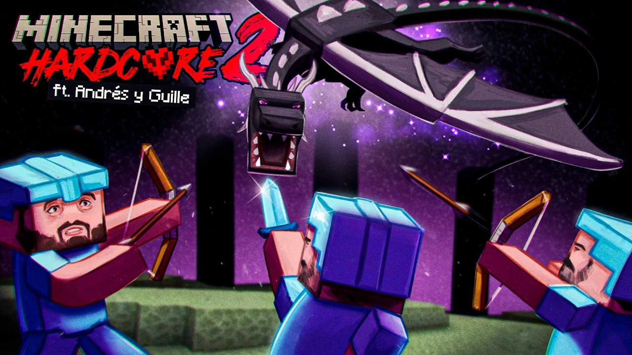 NUESTRO ÚLTIMO DRAGÓN? 😢 - Minecraft Hardcore 2 ft. Andrés y Guille #5 [FINAL]